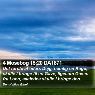 4 Mosebog 15:20 DA1871 Bible Verse Image