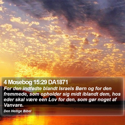 4 Mosebog 15:29 DA1871 Bible Verse Image