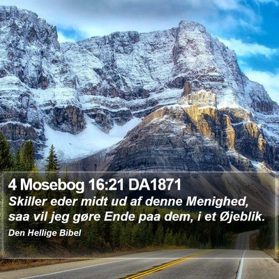 4 Mosebog 16:21 DA1871 Bible Verse Image