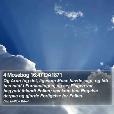 4 Mosebog 16:47 DA1871 Bible Verse Image