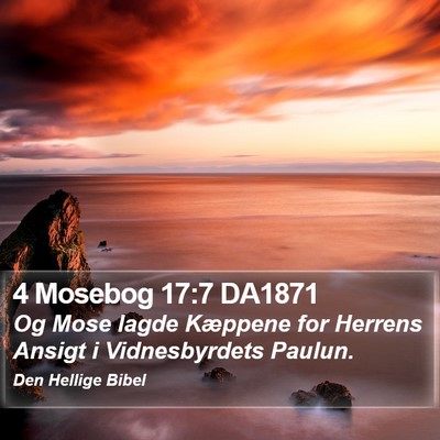 4 Mosebog 17:7 DA1871 Bible Verse Image
