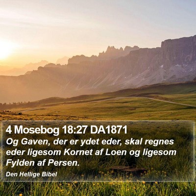 4 Mosebog 18:27 DA1871 Bible Verse Image