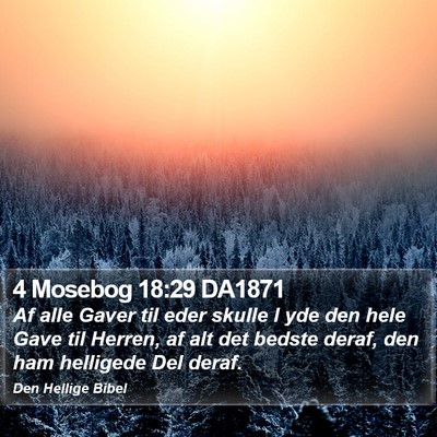 4 Mosebog 18:29 DA1871 Bible Verse Image