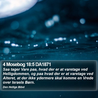 4 Mosebog 18:5 DA1871 Bible Verse Image