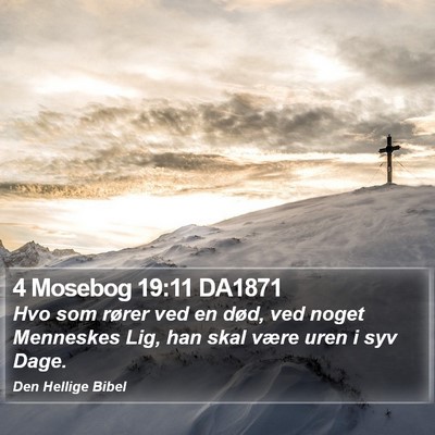 4 Mosebog 19:11 DA1871 Bible Verse Image