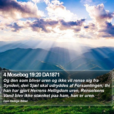 4 Mosebog 19:20 DA1871 Bible Verse Image