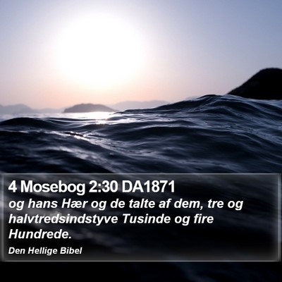 4 Mosebog 2:30 DA1871 Bible Verse Image
