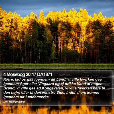 4 Mosebog 20:17 DA1871 Bible Verse Image