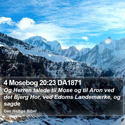 4 Mosebog 20:23 DA1871 Bible Verse Image