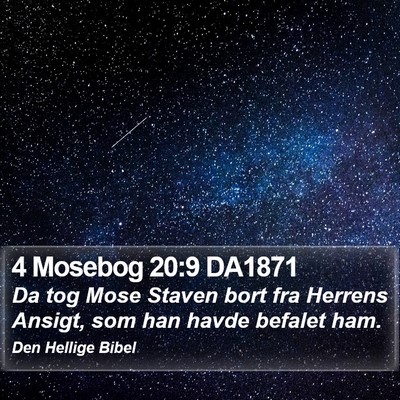 4 Mosebog 20:9 DA1871 Bible Verse Image