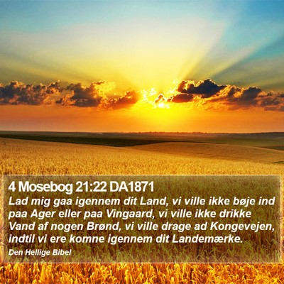 4 Mosebog 21:22 DA1871 Bible Verse Image
