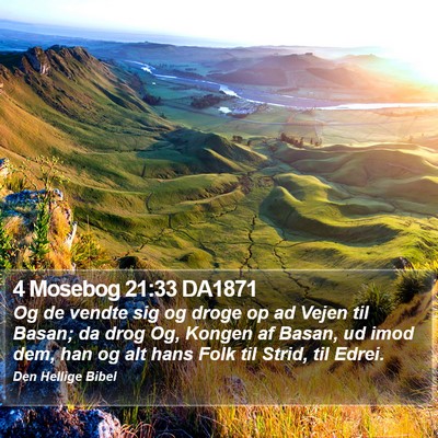 4 Mosebog 21:33 DA1871 Bible Verse Image