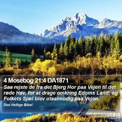 4 Mosebog 21:4 DA1871 Bible Verse Image