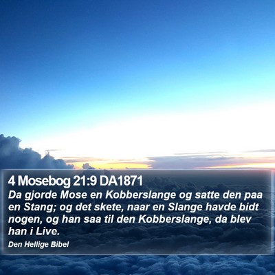 4 Mosebog 21:9 DA1871 Bible Verse Image