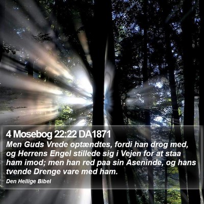 4 Mosebog 22:22 DA1871 Bible Verse Image