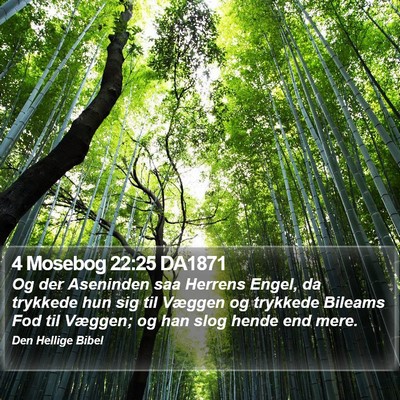 4 Mosebog 22:25 DA1871 Bible Verse Image
