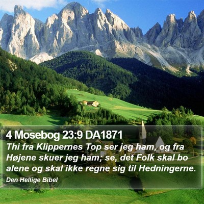 4 Mosebog 23:9 DA1871 Bible Verse Image