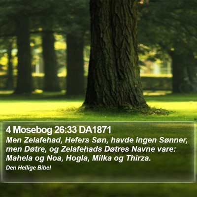 4 Mosebog 26:33 DA1871 Bible Verse Image