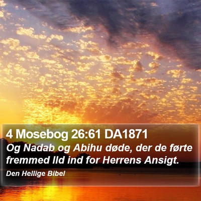 4 Mosebog 26:61 DA1871 Bible Verse Image