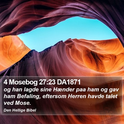 4 Mosebog 27:23 DA1871 Bible Verse Image