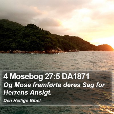 4 Mosebog 27:5 DA1871 Bible Verse Image