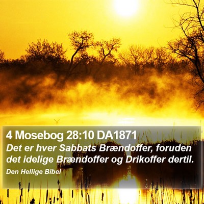 4 Mosebog 28:10 DA1871 Bible Verse Image