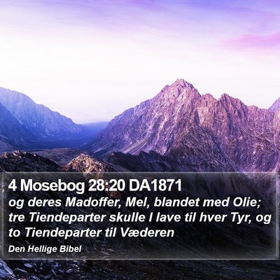 4 Mosebog 28:20 DA1871 Bible Verse Image