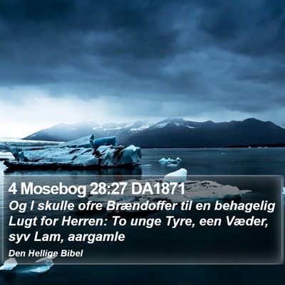 4 Mosebog 28:27 DA1871 Bible Verse Image