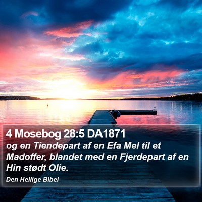 4 Mosebog 28:5 DA1871 Bible Verse Image