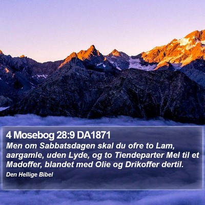 4 Mosebog 28:9 DA1871 Bible Verse Image