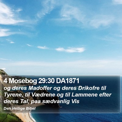 4 Mosebog 29:30 DA1871 Bible Verse Image