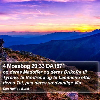 4 Mosebog 29:33 DA1871 Bible Verse Image