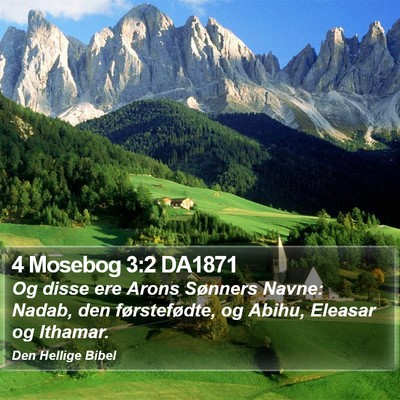 4 Mosebog 3:2 DA1871 Bible Verse Image