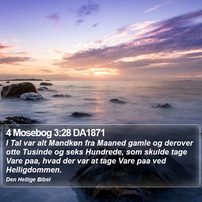 4 Mosebog 3:28 DA1871 Bible Verse Image