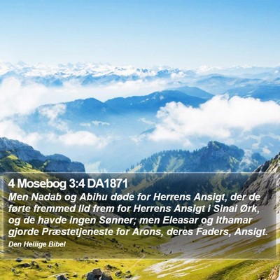 4 Mosebog 3:4 DA1871 Bible Verse Image