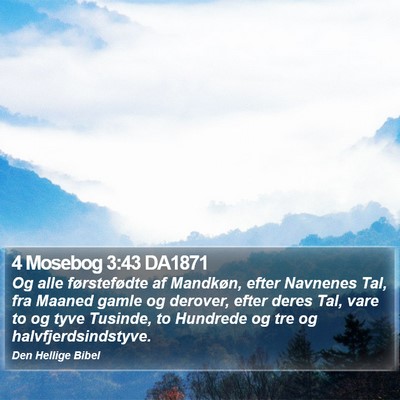 4 Mosebog 3:43 DA1871 Bible Verse Image