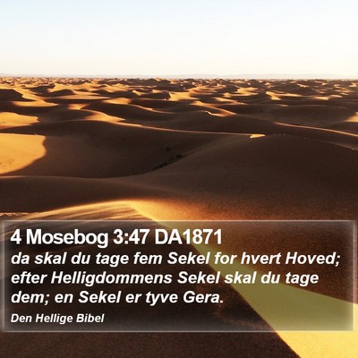 4 Mosebog 3:47 DA1871 Bible Verse Image
