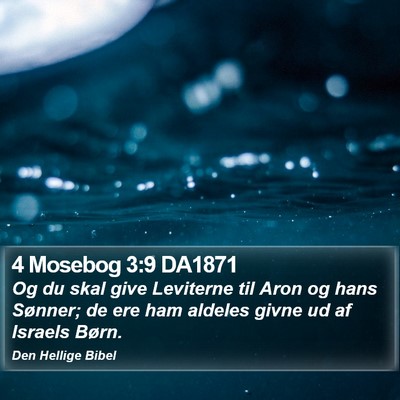 4 Mosebog 3:9 DA1871 Bible Verse Image