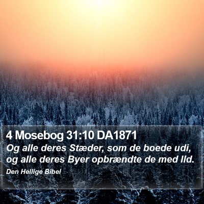 4 Mosebog 31:10 DA1871 Bible Verse Image
