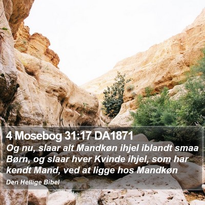 4 Mosebog 31:17 DA1871 Bible Verse Image