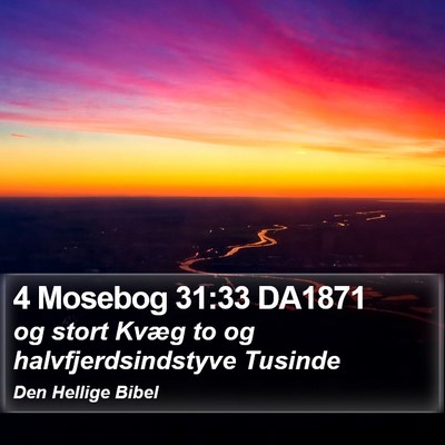 4 Mosebog 31:33 DA1871 Bible Verse Image