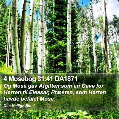 4 Mosebog 31:41 DA1871 Bible Verse Image