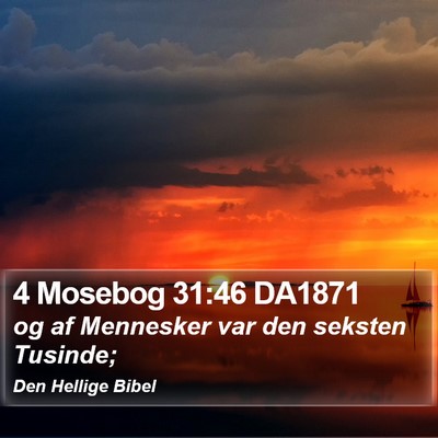 4 Mosebog 31:46 DA1871 Bible Verse Image