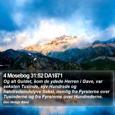 4 Mosebog 31:52 DA1871 Bible Verse Image