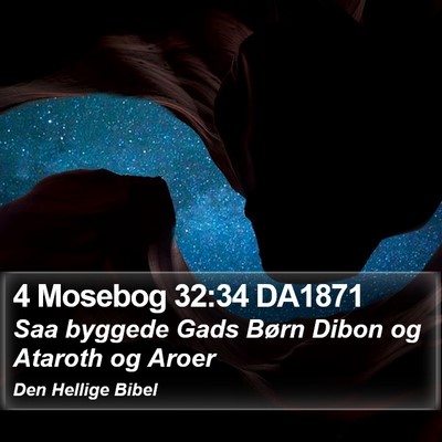 4 Mosebog 32:34 DA1871 Bible Verse Image