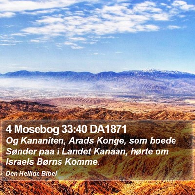 4 Mosebog 33:40 DA1871 Bible Verse Image