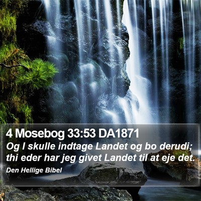 4 Mosebog 33:53 DA1871 Bible Verse Image