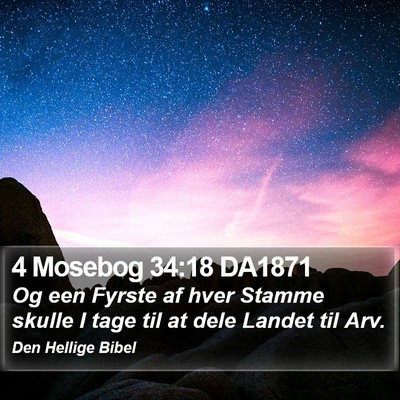 4 Mosebog 34:18 DA1871 Bible Verse Image
