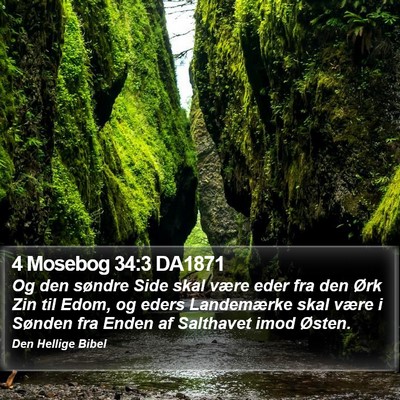 4 Mosebog 34:3 DA1871 Bible Verse Image