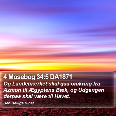4 Mosebog 34:5 DA1871 Bible Verse Image